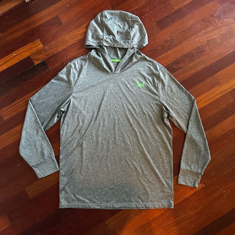Tapout Gray Hoodie Green Logo 2XL